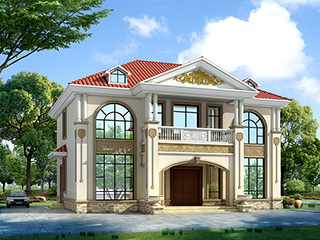 農(nóng)村二層歐風小別墅實用設計圖紙，造型奢華大氣，空間利用率高