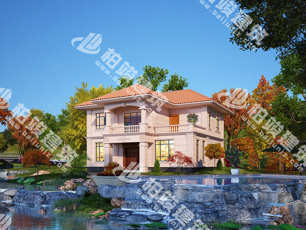 農(nóng)村二層樓房設(shè)計(jì)，簡(jiǎn)歐風(fēng)格，框架結(jié)構(gòu)，造價(jià)低