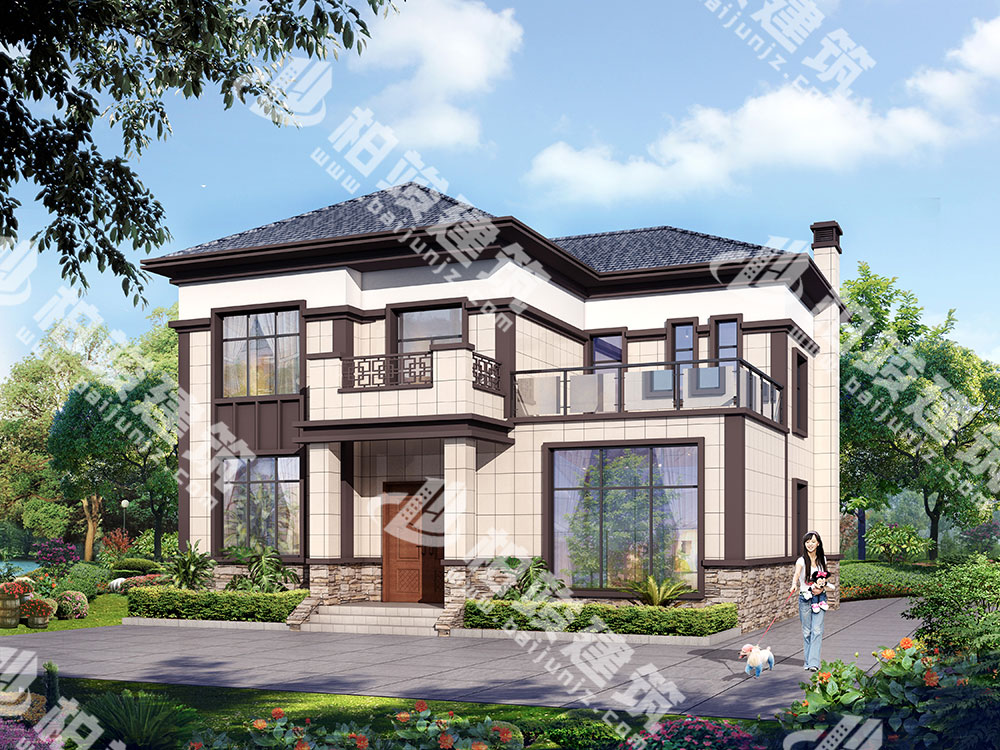 農(nóng)村二層自建房設(shè)計(jì)圖，新中式風(fēng)格，清雅美觀