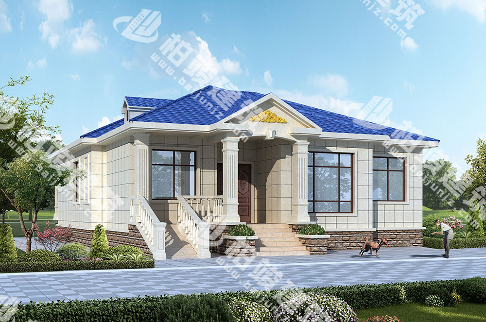 農(nóng)村一層自建房設(shè)計(jì)圖，典雅簡歐風(fēng)格，設(shè)計(jì)經(jīng)典實(shí)用