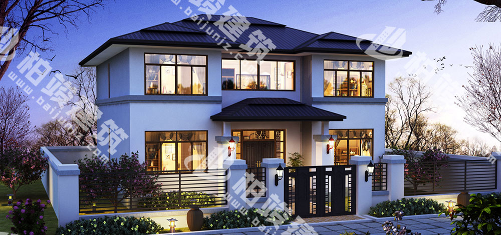 農(nóng)村二層樓房設(shè)計(jì)，客廳餐廳雙挑空，內(nèi)部6室