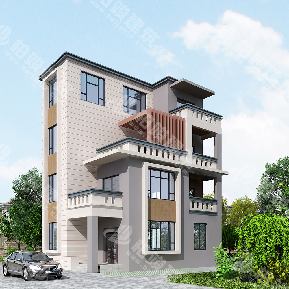 農(nóng)村四層新中式別墅設(shè)計(jì)圖，中式極簡，別具一格，布局多功能，居住舒適