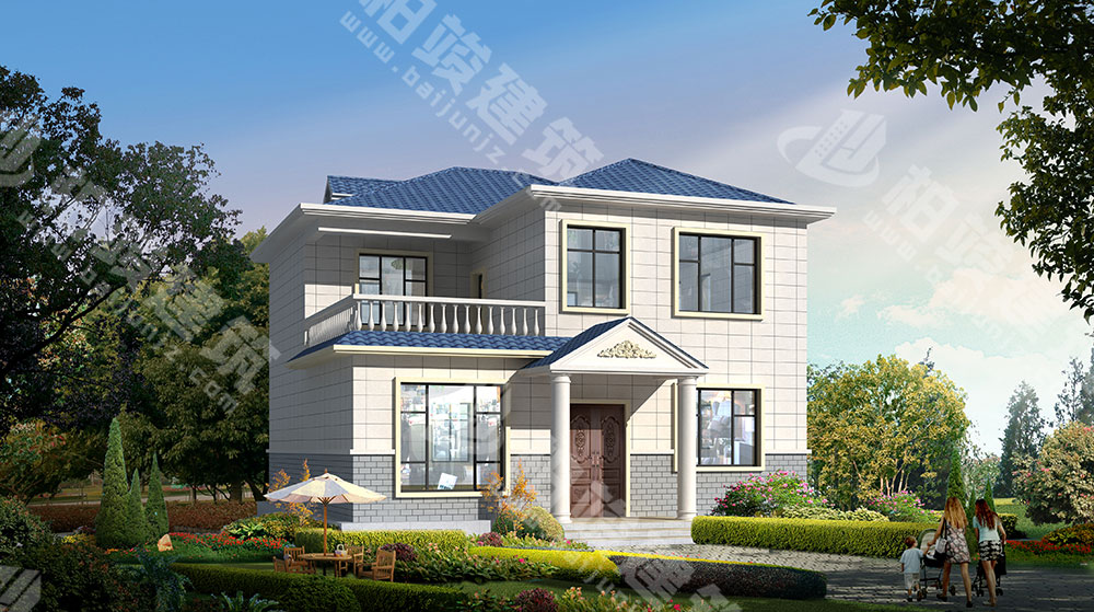 農(nóng)村二層樓房設(shè)計(jì)，戶(hù)型規(guī)劃緊湊合理，輕復(fù)古簡(jiǎn)歐風(fēng)，美觀又實(shí)惠