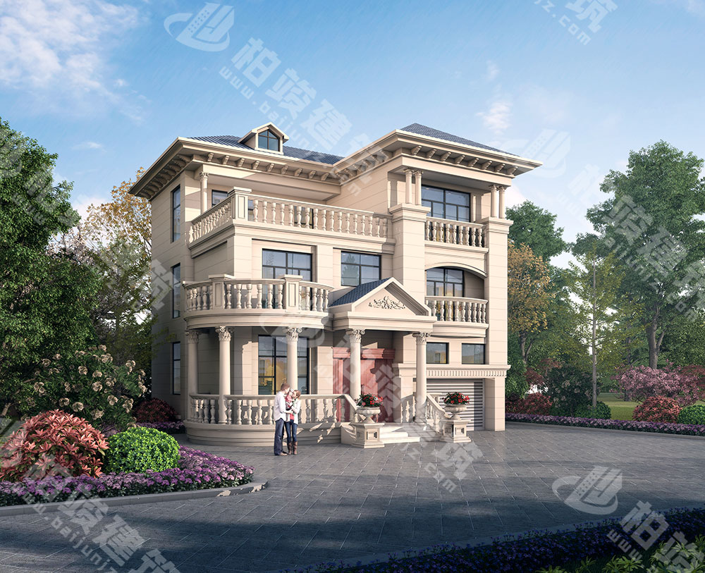 農(nóng)村自建房設(shè)計(jì)圖，11.92米x11米，柔美恢弘古希臘建筑風(fēng)格