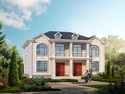 二層雙拼別墅設(shè)計(jì)圖，雙拼雙拼，全村無敵！