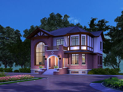 農(nóng)村英式別墅設(shè)計圖，帶地下室，奢華氣派倍有面！