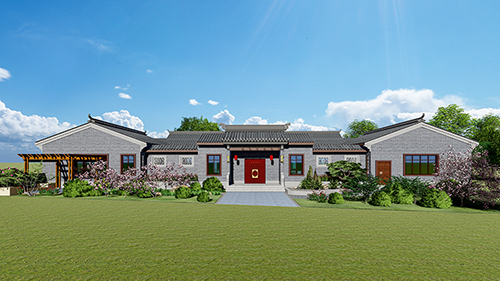 中式風格四合院，定制別墅最適合你的別墅。