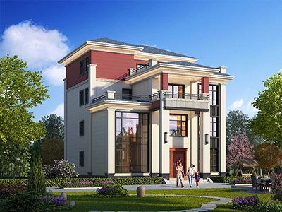 農(nóng)村自建房設(shè)計圖，在村里藍天白云之下熠熠生輝。