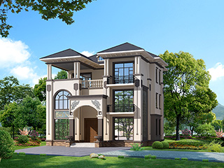 農(nóng)村三層房屋設(shè)計(jì)圖，占地面積155平方米。