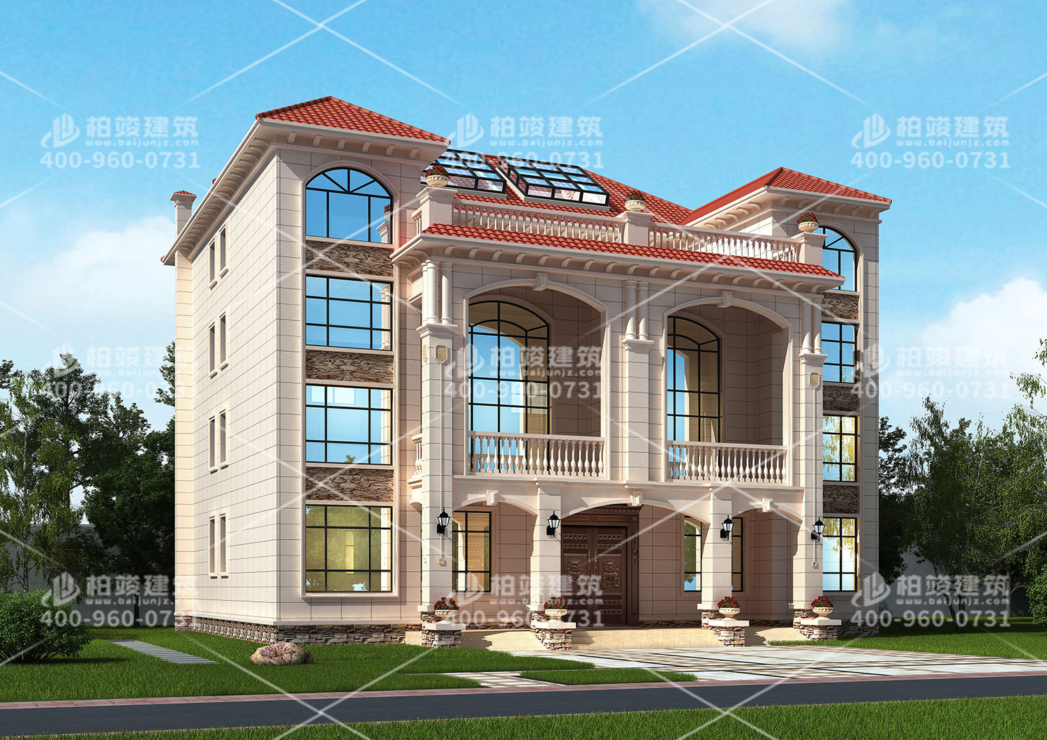 漣源劉府定制三層半歐式大別墅，帶天窗，觀星窗！