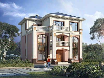 鄉(xiāng)村簡單的兩層別墅圖，效果圖和平面圖都有，最新推薦