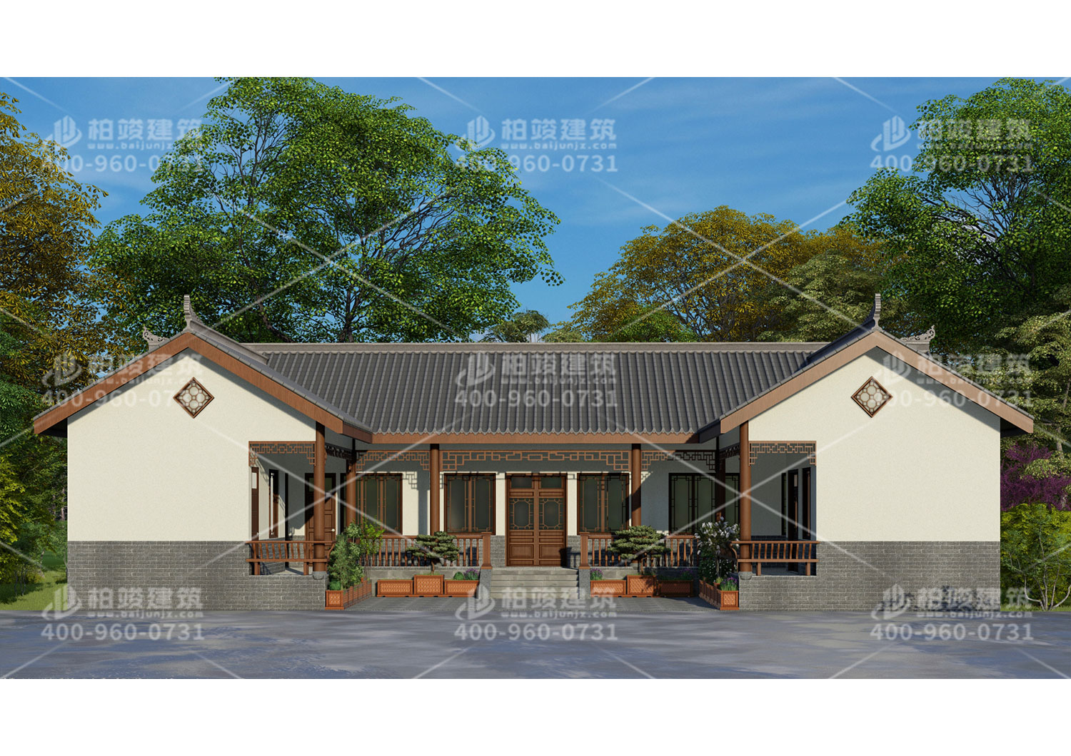 四合院自建房效果圖，經(jīng)濟實惠戶型方便。