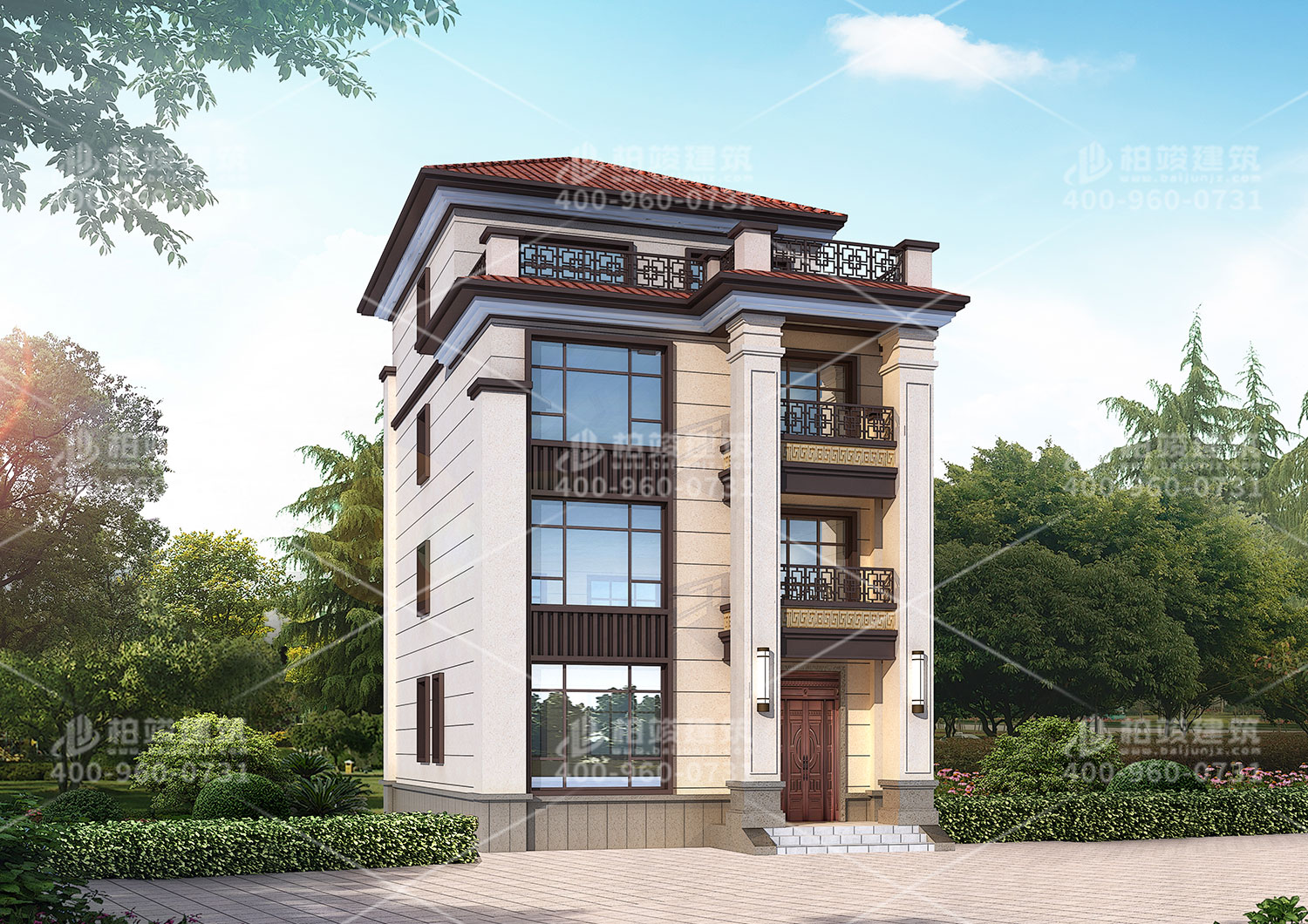 建筑設(shè)計(jì)效果圖，別墅平民價(jià)格。