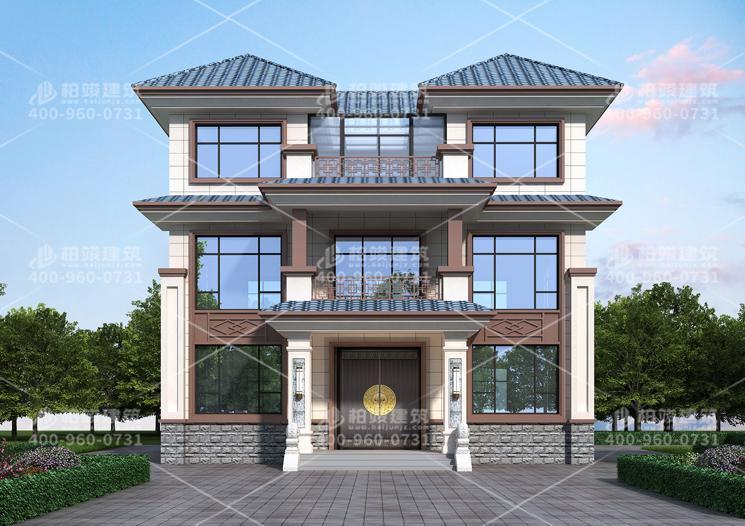 農(nóng)村獨(dú)棟別墅效果圖，合您心意的別墅設(shè)計(jì)。