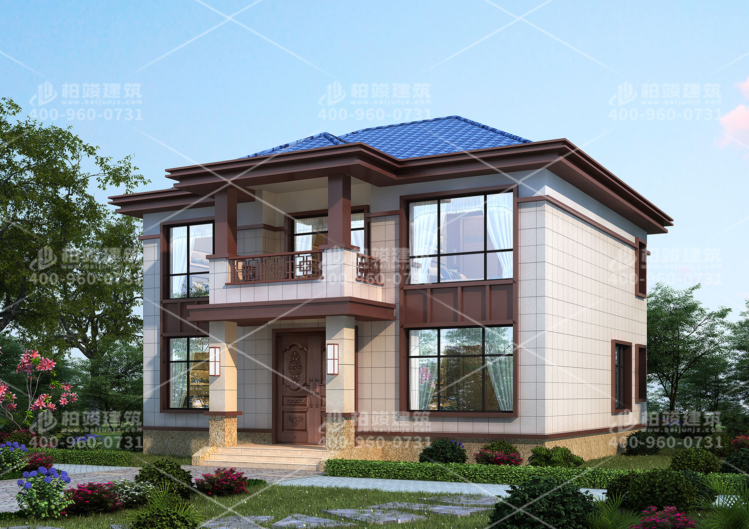 帶陽臺(tái)三層自建房，晾曬空間足。