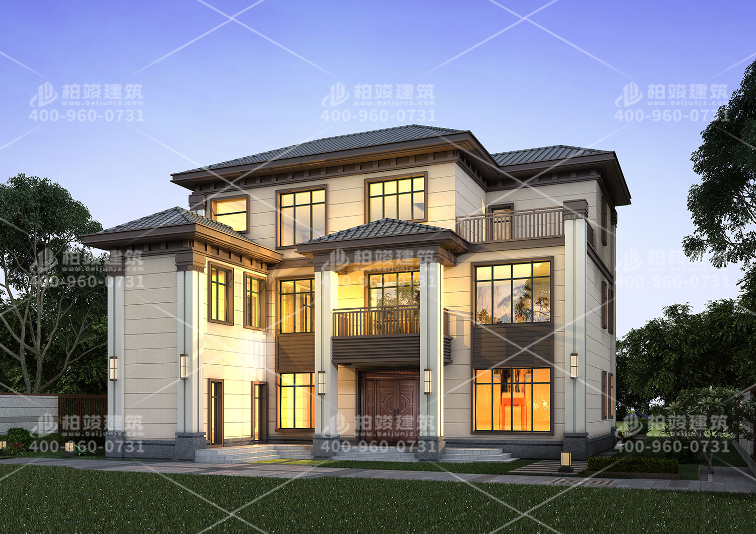 三層農(nóng)村自建房設(shè)計(jì)圖，帶特色的外觀讓人喜愛(ài)。