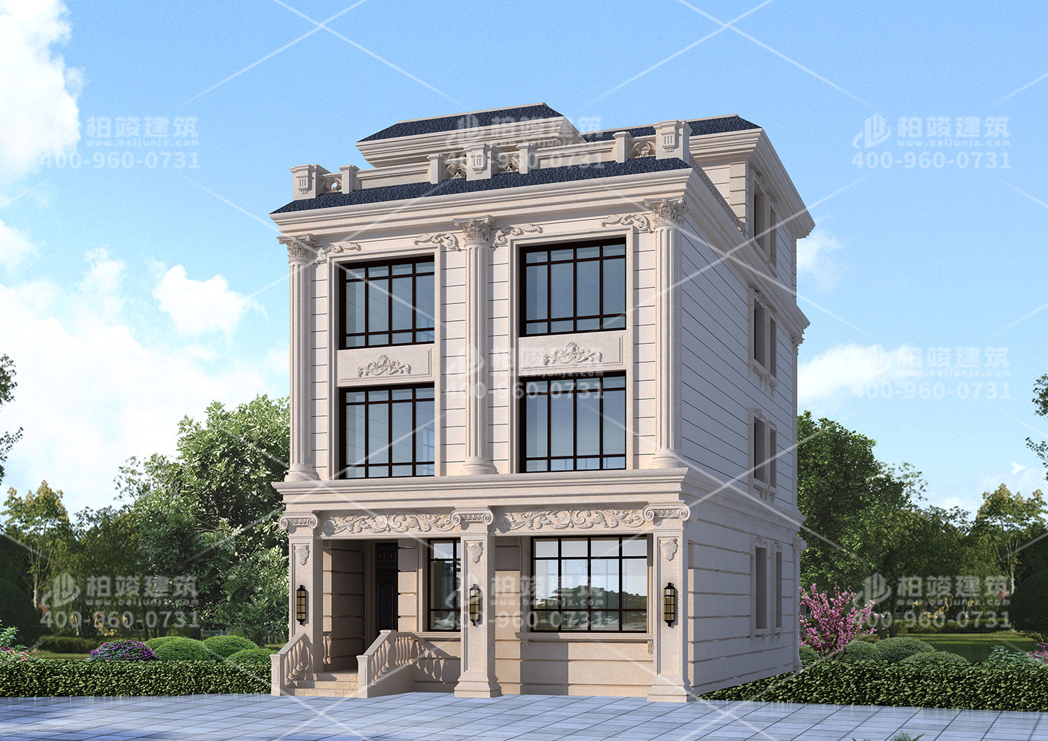 三層半別墅設(shè)計(jì)圖，享受農(nóng)村美好生活。