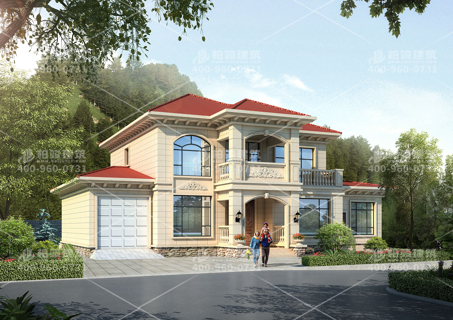 二層坡屋頂度假別墅設(shè)計(jì)，放假休閑的好居所。