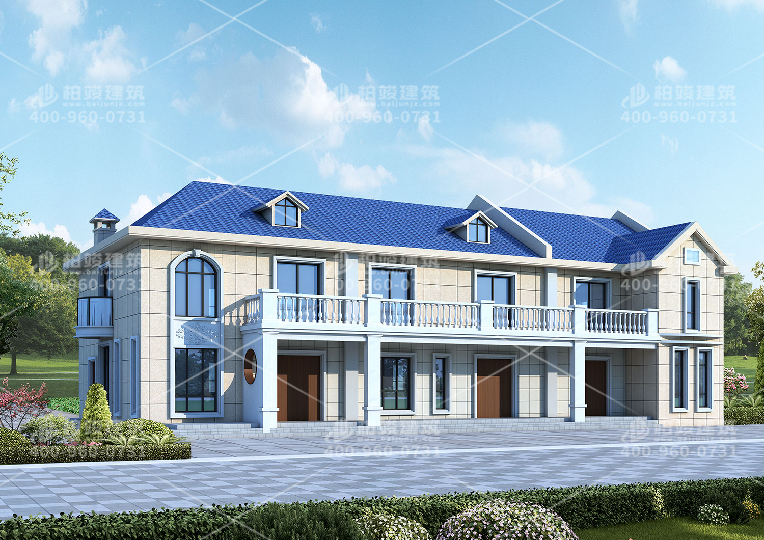 二層豪華歐式別墅效果圖，帶老虎窗通風涼快爽翻了。