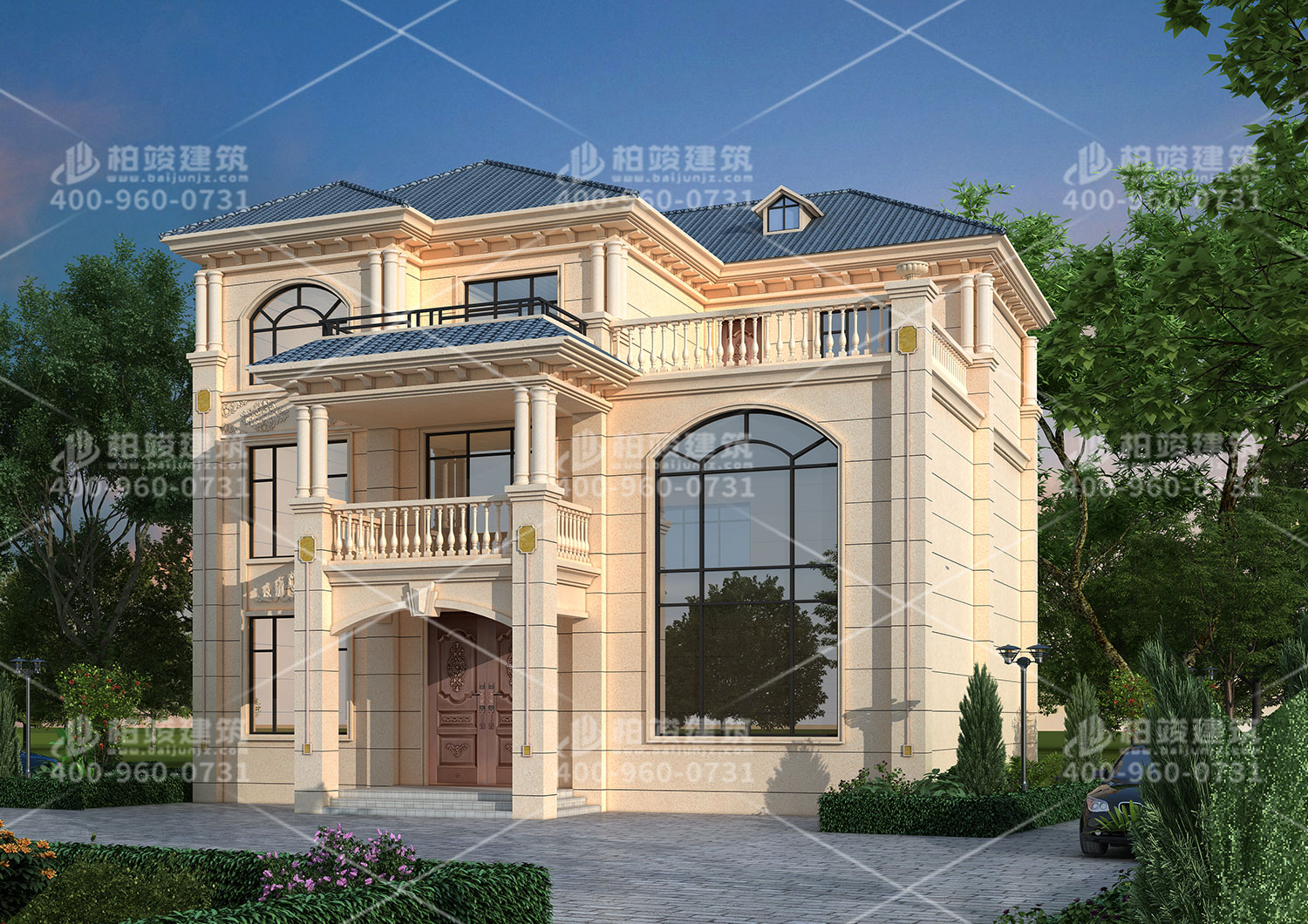 鄉(xiāng)村歐式風格設計，整體白色好看極了。