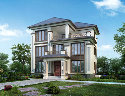 三層自建房設(shè)計大全，占地面積119平方米。