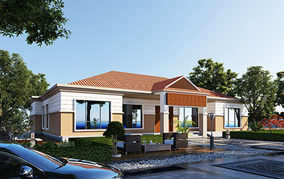 鄉(xiāng)村小別墅設(shè)計效果圖。