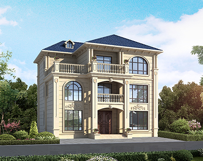 三層鄉(xiāng)村房屋設(shè)計(jì)圖，青山綠水好別墅。