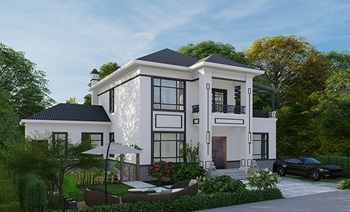 現(xiàn)代風(fēng)格二層房屋設(shè)計(jì)圖，外觀好看極了