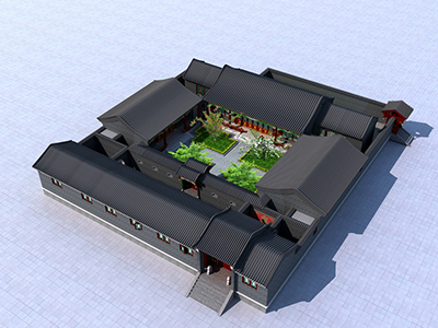 中式四合院別墅設(shè)計(jì)，中式韻味十足