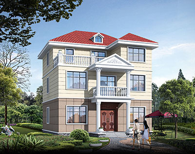 三層自建房設(shè)計(jì)圖，帶老虎窗