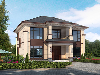 中式二層樓房設(shè)計(jì)圖，造價(jià)30萬左右。