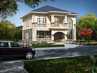 二層歐式樓房設(shè)計(jì)圖，有大自然氣息的住所。