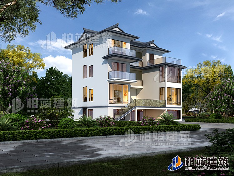 中式房屋設(shè)計圖 農(nóng)村別墅圖紙帶電梯