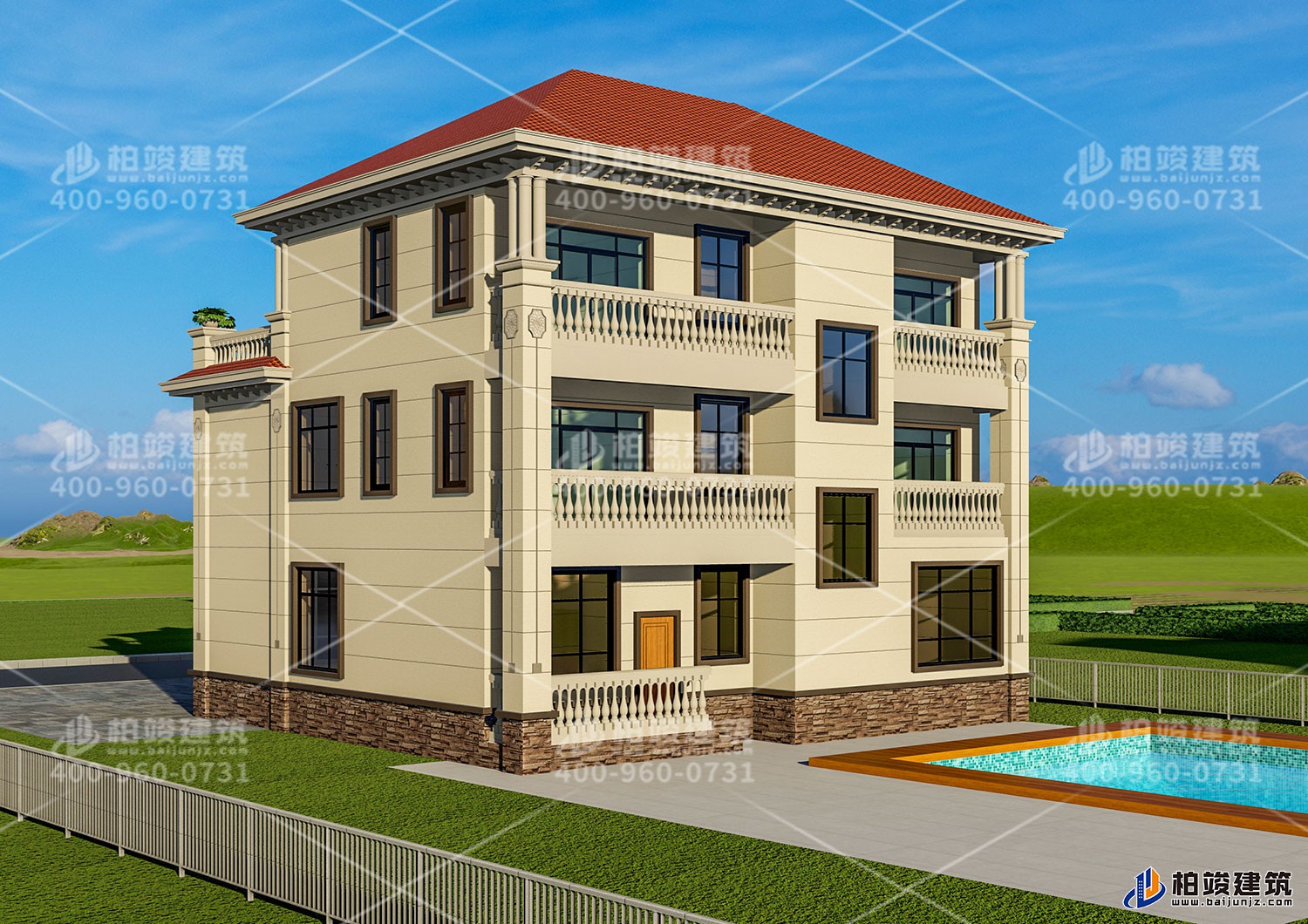 新華陳總定制三層歐式風(fēng)格大別墅！