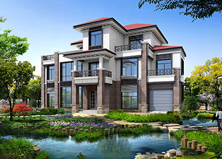 農村三層樓房設計圖三層別墅圖片，占地面積188平米