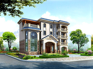 豪華歐式四層大型別墅設(shè)計圖紙，高端大氣上檔次！