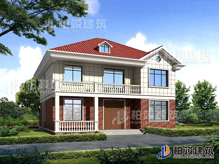 二層別墅歐式自建房施工效果圖紙全套  造價(jià)25萬BZ272-簡歐風(fēng)格