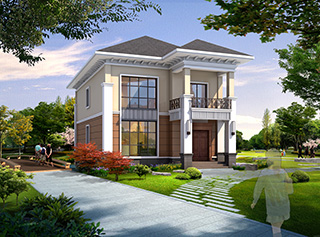 農(nóng)村小型歐式二層小別墅設(shè)計(jì)圖 造價(jià)20萬(wàn)