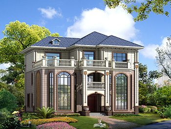 占地190平客廳挑高三層樓房設(shè)計圖，復(fù)式結(jié)構(gòu)