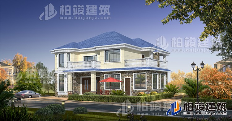 農(nóng)村歐式二層別墅設(shè)計(jì)施工圖紙 16X13米BZ206-簡(jiǎn)歐風(fēng)格