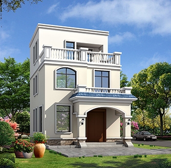 歐式三層樓房設計圖，三層新農村樓房圖紙