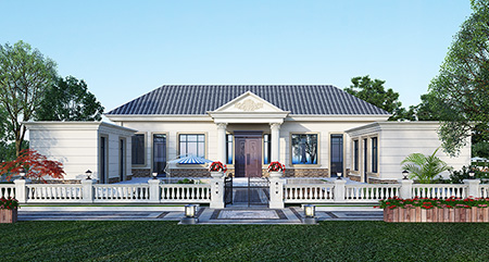 農(nóng)村蓋房設(shè)計大全一層房子的設(shè)計圖紙，帶漂亮的小院子