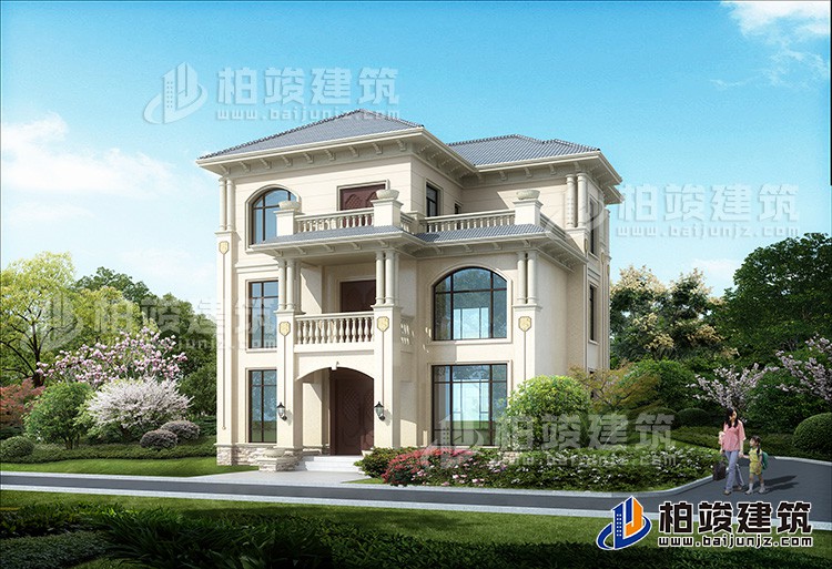 歐式三層別墅設(shè)計(jì)圖紙及效果圖大全BZ3536-簡歐風(fēng)格