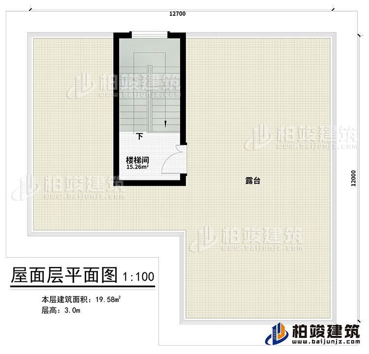 屋頂：樓梯間、露臺