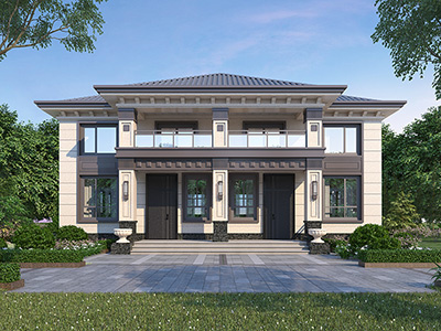 雙拼別墅圖紙設(shè)計圖二層